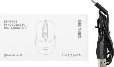 Мышь A4Tech Fstyler FB10C черный оптическая (2400dpi) беспроводная BT/Radio USB (4but) (FB10C STONE BLACK) — фото 6