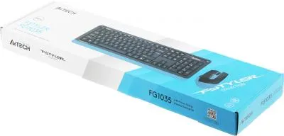 Клавиатура + мышь A4Tech Fstyler FG1035 клав:черный/синий мышь:черный/синий USB беспроводная Multimedia (FG1035 NAVY BLUE) — фото 6