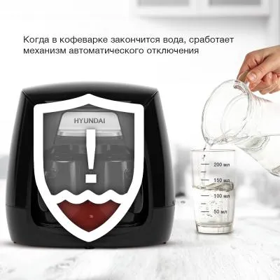 Кофеварка капельная HYUNDAI HYD-0203 500Вт черный — фото 14
