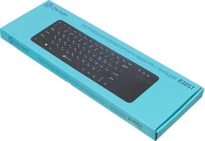 Клавиатура OKLICK 830ST черный USB беспроводная slim Multimedia Touch — фото 18