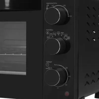 Мини-печь HYUNDAI MIO-HY080  (1500w /23л /КОНВЕКЦИЯ)  черный — фото 3