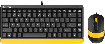 Клавиатура + мышь A4Tech Fstyler F1110 клав:черный/желтый мышь:черный/желтый USB Multimedia (F1110 BUMBLEBEE) — фото 1
