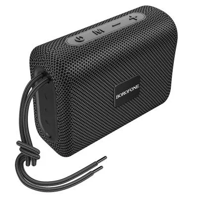 Портативная колонка BOROFONE BR18 Encourage, Bluetooth, пластик, FM, TF, TWS, чёрный (6974443381276)
