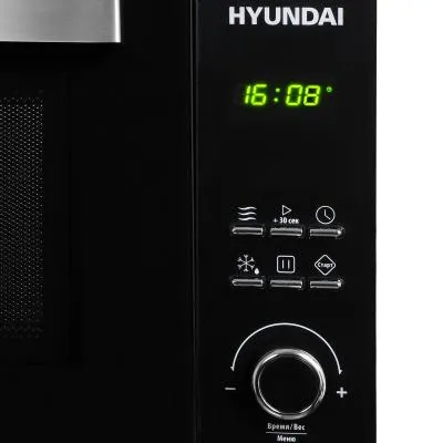Микроволновая печь HYUNDAI HYM-D2073 черный  [800w /23л /электрон /дв. откидная] — фото 4