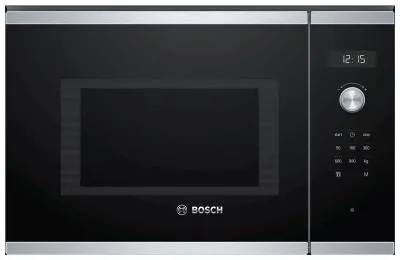 Встраиваемая микроволновая печь Bosch BFL554MS0 25л, 900Вт нержавеющая сталь/черный — фото 1