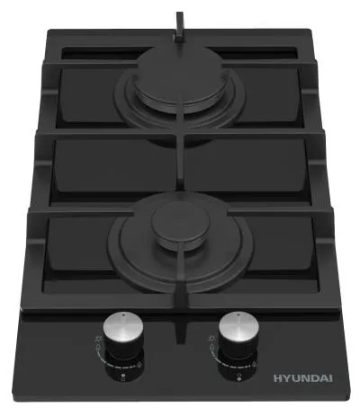 Поверхность "домино" газовая HYUNDAI HHG 3235 BG черный (стекло, чугун) — фото 4
