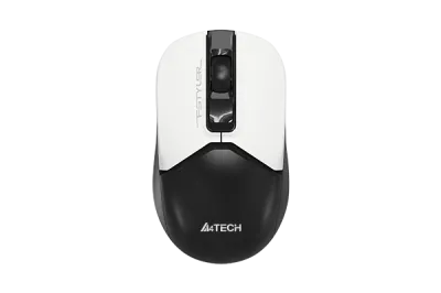 Мышь A4Tech Fstyler FB12S черный/белый оптическая (1200dpi) silent беспроводная BT/Radio USB (2but) — фото 1