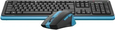 Клавиатура + мышь A4Tech Fstyler FG1035 клав:черный/синий мышь:черный/синий USB беспроводная Multimedia (FG1035 NAVY BLUE) — фото 4