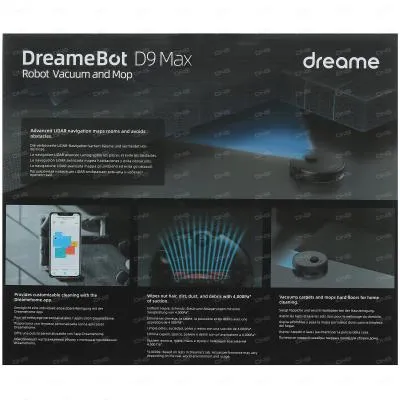 Пылесос-робот DREAME Bot Robot Vacuum and Mop D9 Max черный (RLD33GA Black) — фото 3