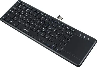Клавиатура OKLICK 830ST черный USB беспроводная slim Multimedia Touch — фото 14