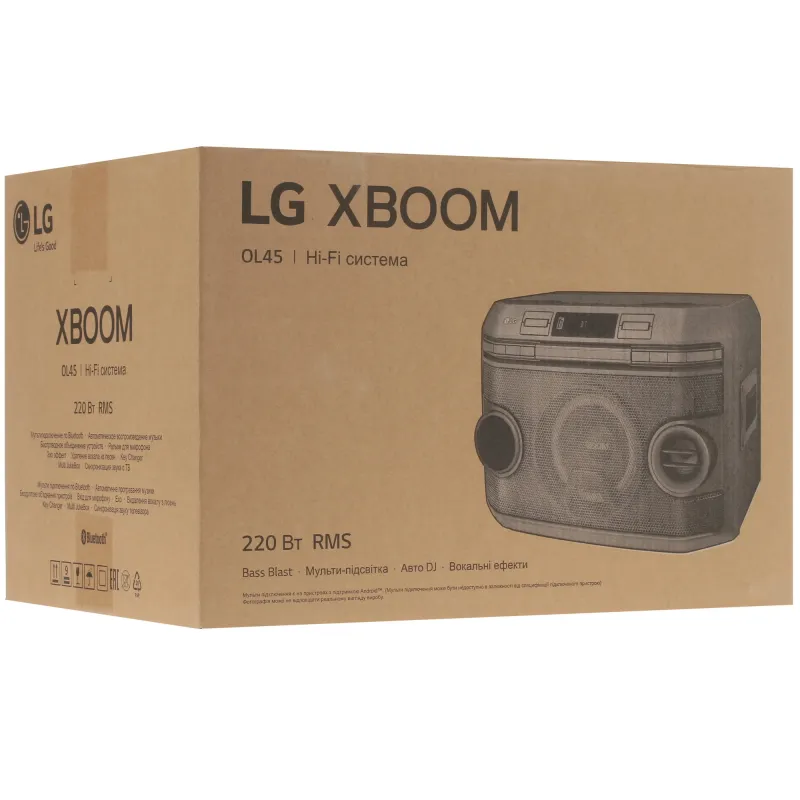 Минисистема LG XBOOM OL45 220Вт CD CDRW FM USB BT караоке,,, — фото 3