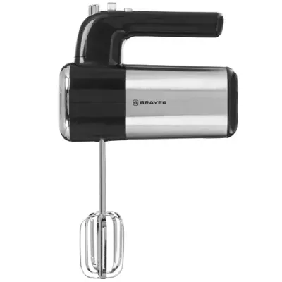 Миксер ручной BRAYER BR1302 черный сталь  [800w] — фото 2