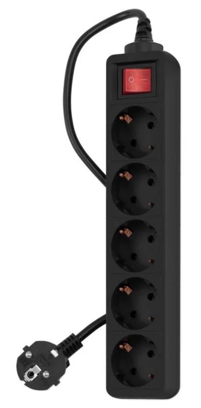 Сетевой фильтр PC PET AP01006-5-BK 5м (5 розеток) черный — фото 4