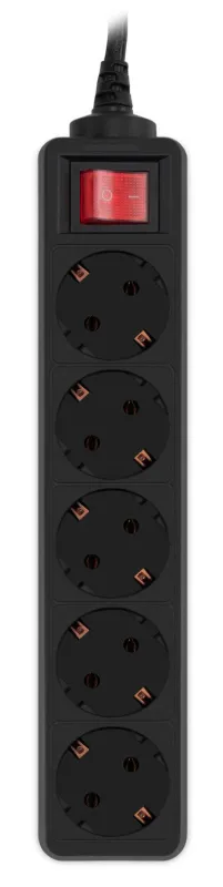 Сетевой фильтр PC PET AP01006-5-BK 5м (5 розеток) черный — фото 1