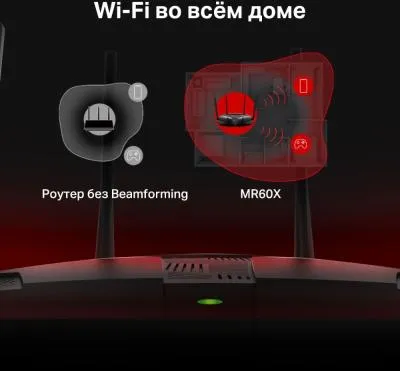 Роутер беспроводной Mercusys MR60X AX1500 10/100/1000BASE-TX черный — фото 7
