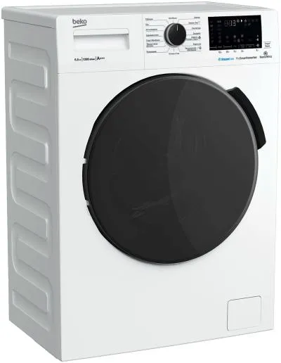 Стиральная машина фронтальная BEKO WSPE6H616W белый/черный (6,5 кг, пар, инвертор) — фото 2