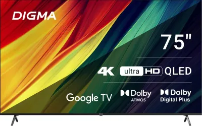 Телевизор LED DIGMA DM-LED75UQB31 QLED Smart (Google) — фото 1