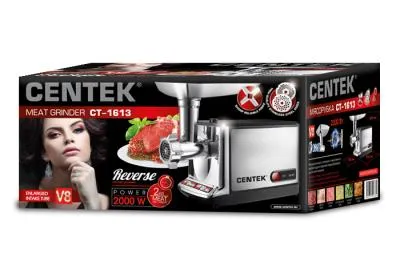 Мясорубка CENTEK CT-1613 стальной — фото 6