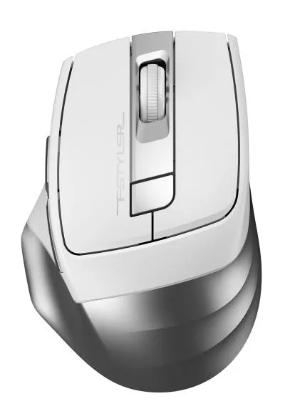 Мышь A4 Tech Fstyler FG35 серебристый/белый оптическая (2000dpi) беспроводная USB (6but) — фото 1