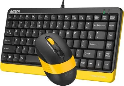 Клавиатура + мышь A4Tech Fstyler F1110 клав:черный/желтый мышь:черный/желтый USB Multimedia (F1110 BUMBLEBEE) — фото 3