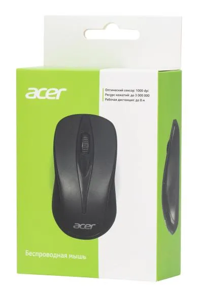 Мышь ACER OMR131 черный оптическая (1000dpi) беспроводная USB для ноутбука (2but) (ZL.MCEEE.01E) — фото 9