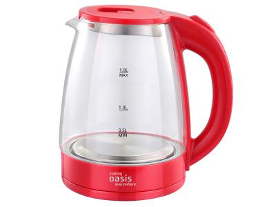 Чайник OASIS K-8GR красный стекло